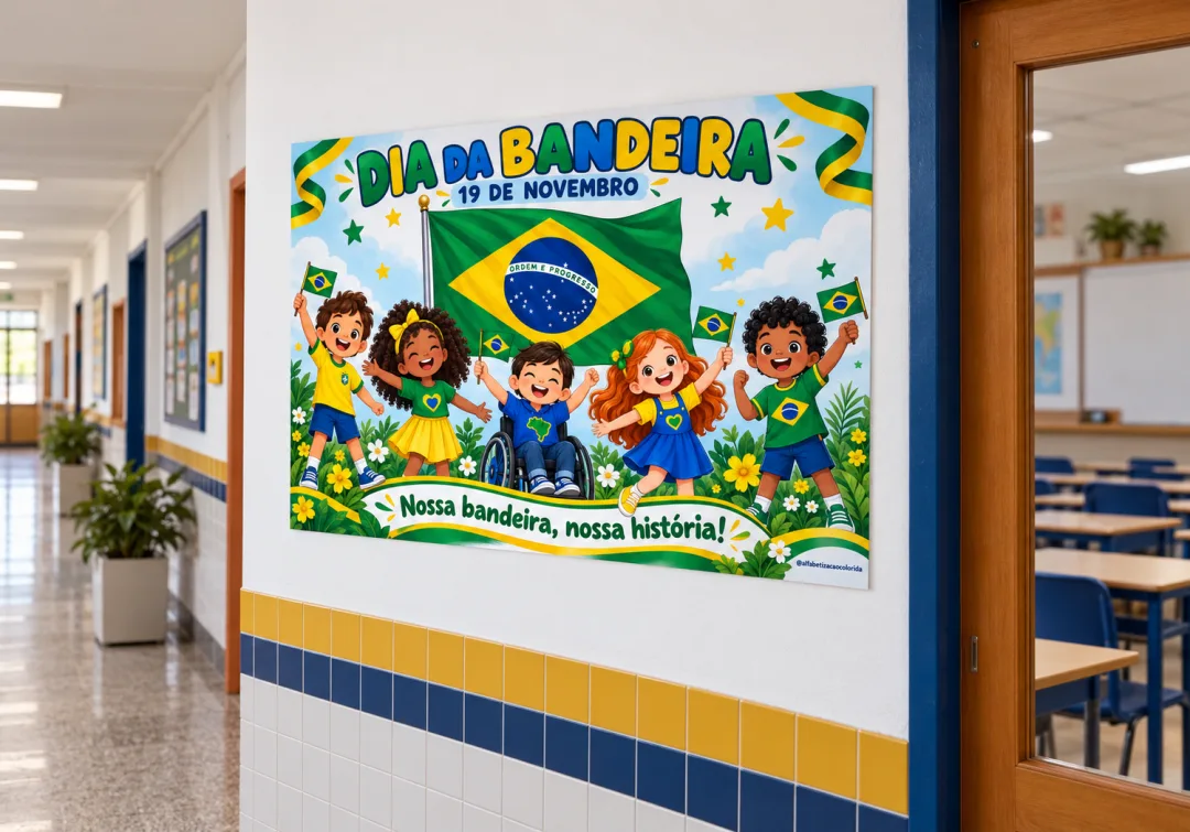 Painel Dia da Bandeira para Imprimir em PDF – 115 × 80 cm — imagem 3