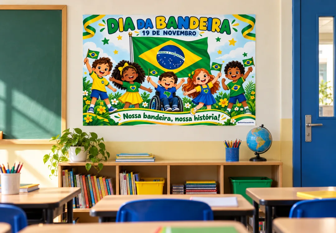 Painel Dia da Bandeira para Imprimir em PDF – 115 × 80 cm — imagem 4