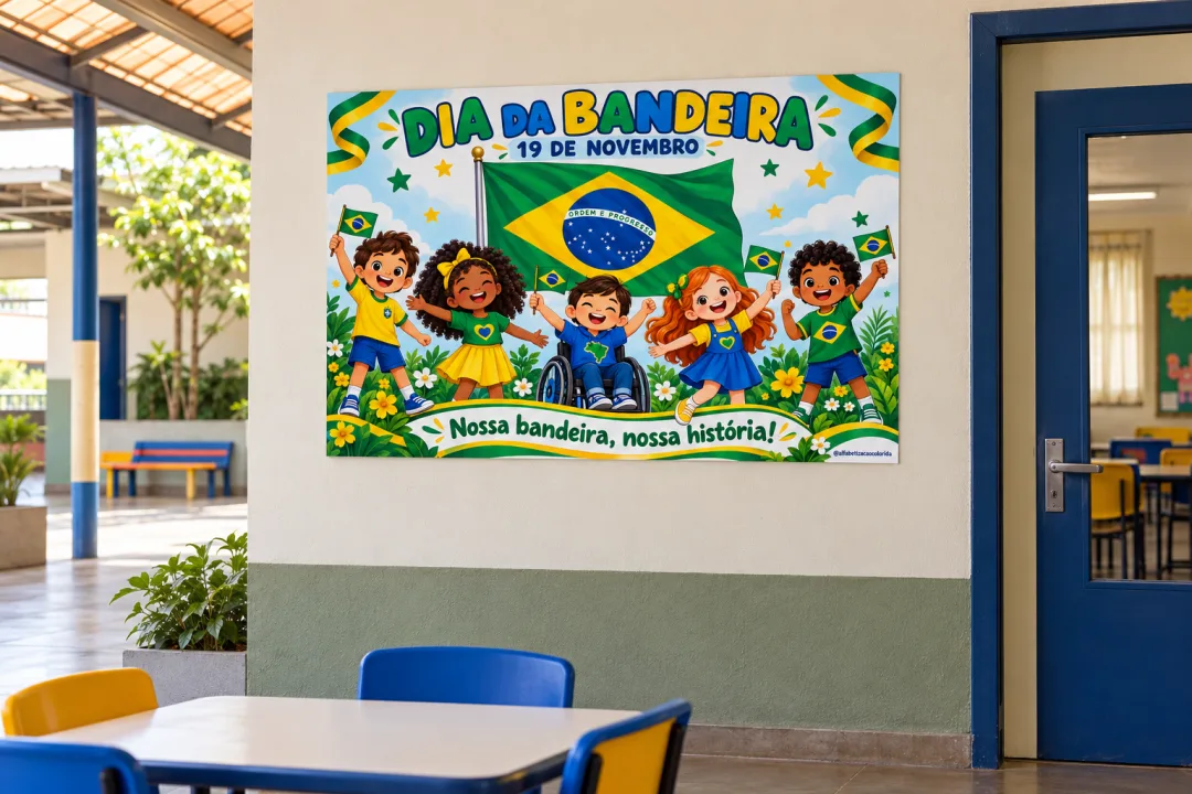 Painel Dia da Bandeira para Imprimir em PDF – 115 × 80 cm — imagem 6