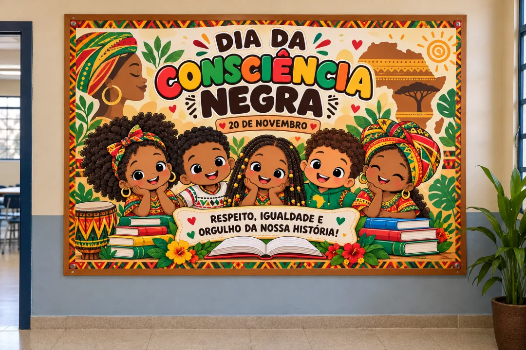 Painel Dia da Consciência Negra em PDF - 8 ou 18 folhas A4 — imagem 4