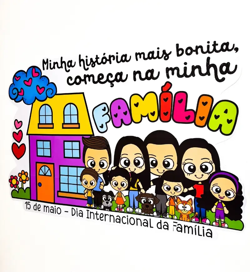 Painel Dia da Família - Minha História em PDF (1,07 x 0,76 m) — imagem 2