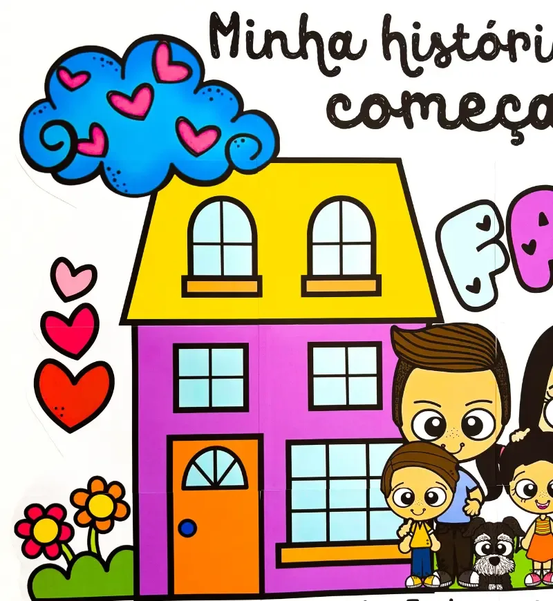Painel Dia da Família - Minha História em PDF (1,07 x 0,76 m) — imagem 3