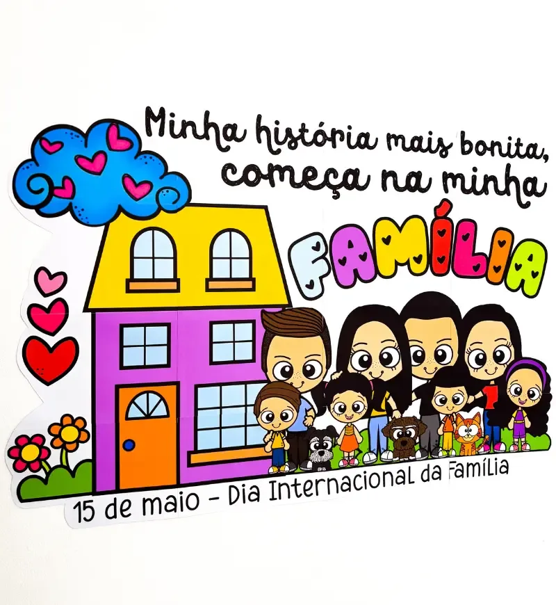 Painel Dia da Família - Minha História em PDF (1,07 x 0,76 m) — imagem 6
