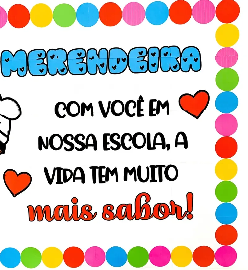 Painel Dia da Merendeira - PDF para Impressão (25 Folhas A4) — imagem 5