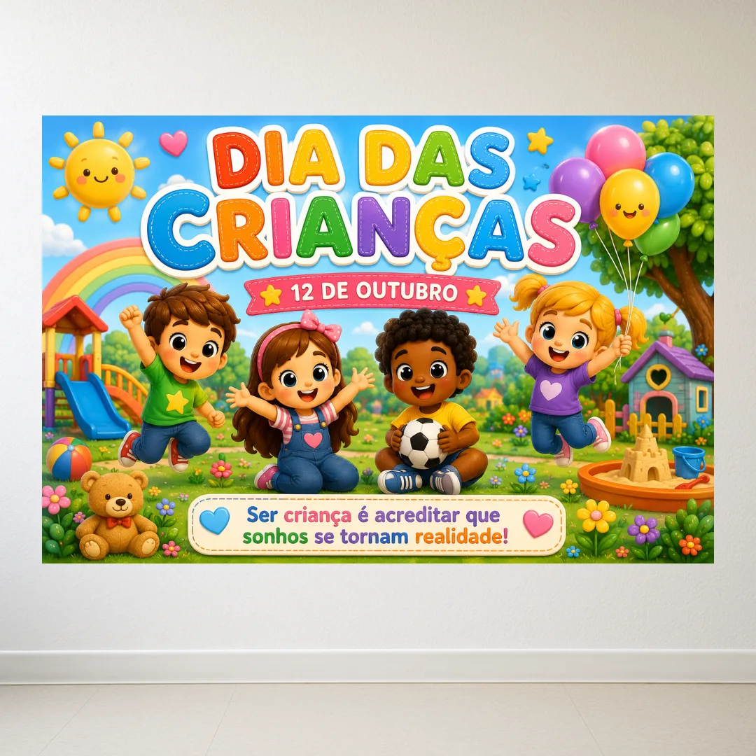 Painel Dia das Crianças (Ampliado em 8 e 18 Folhas A4) — imagem 2