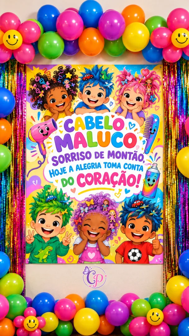 Painel Dia das Crianças - Cabelo Maluco Educação Infantil em PDF — imagem 2