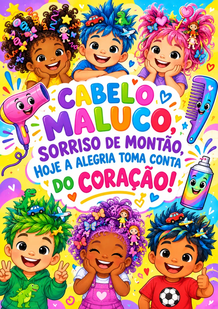 Painel Dia das Crianças - Cabelo Maluco Educação Infantil em PDF — imagem 3