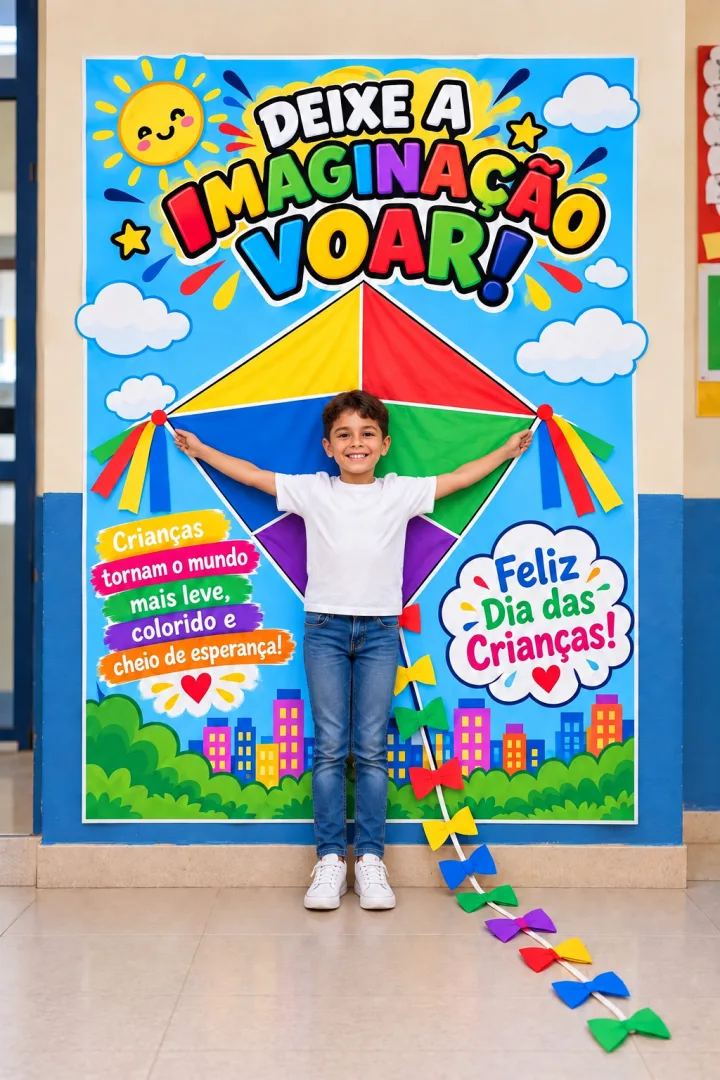 Painel Dia das Crianças Educação Infantil – Deixe a Imaginação Voar Em PDF!  — imagem 2