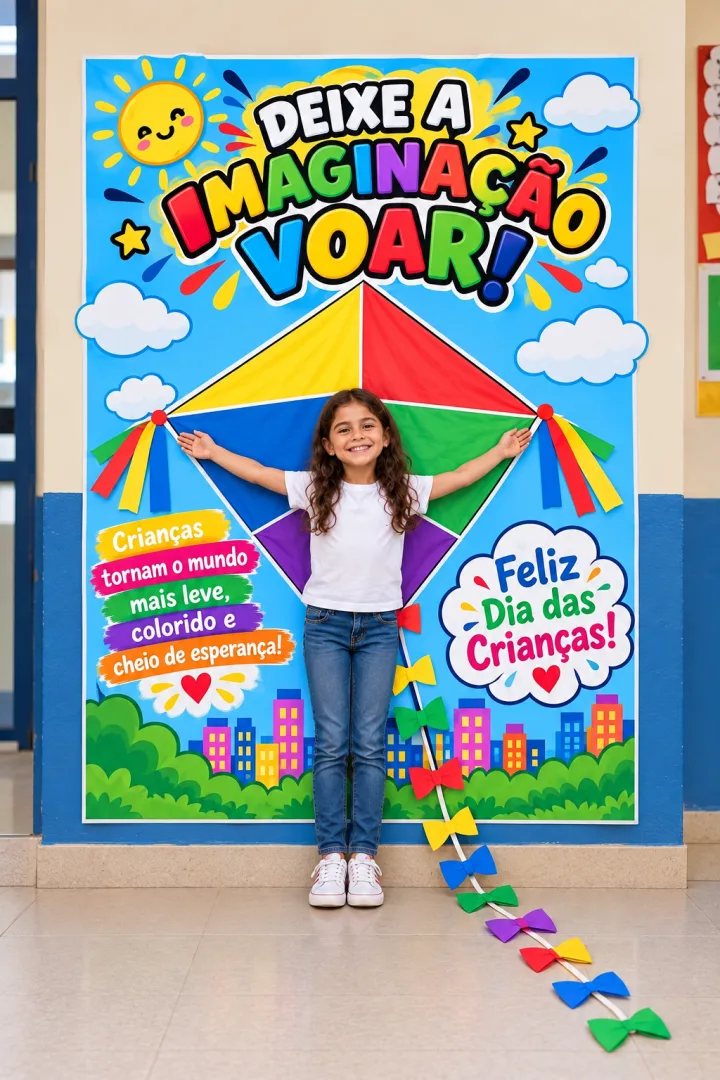 Painel Dia das Crianças Educação Infantil – Deixe a Imaginação Voar Em PDF!  — imagem 5