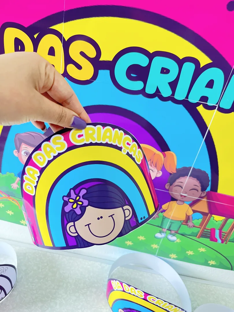 Kit Dia das Crianças - painel - coroa - lembrancinha - PDF pronto para imprimir  — imagem 2