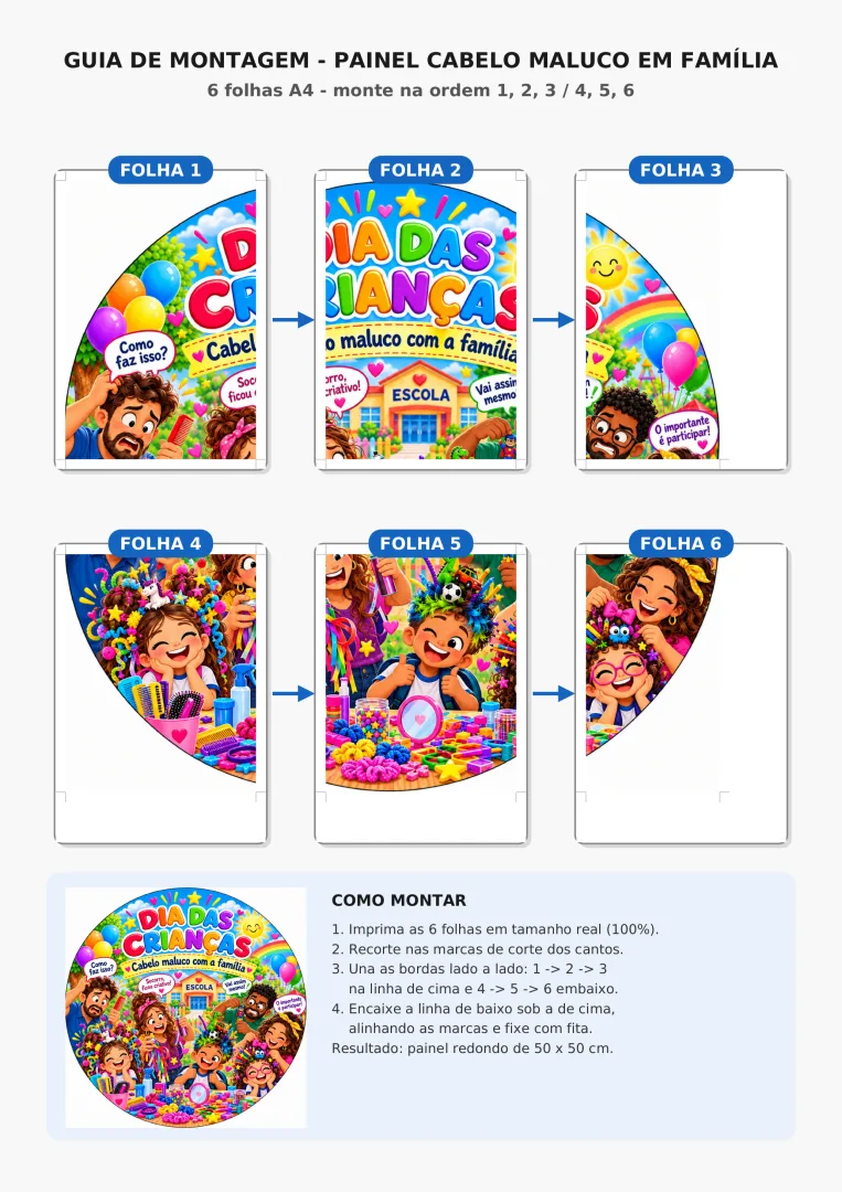 Painel Dia das Crianças PP - Educação Infantil em PDF — imagem 3
