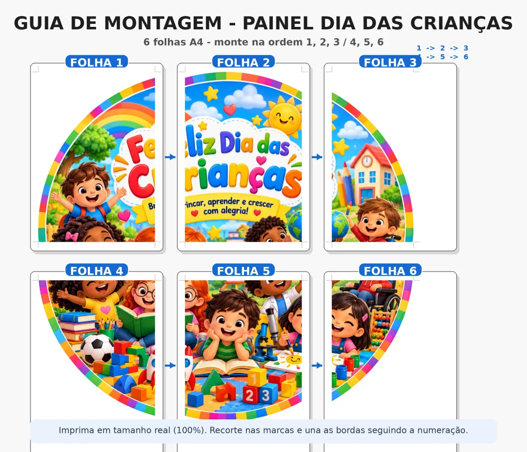 Painel Dia das Crianças PP - Educação Infantil em PDF — imagem 5