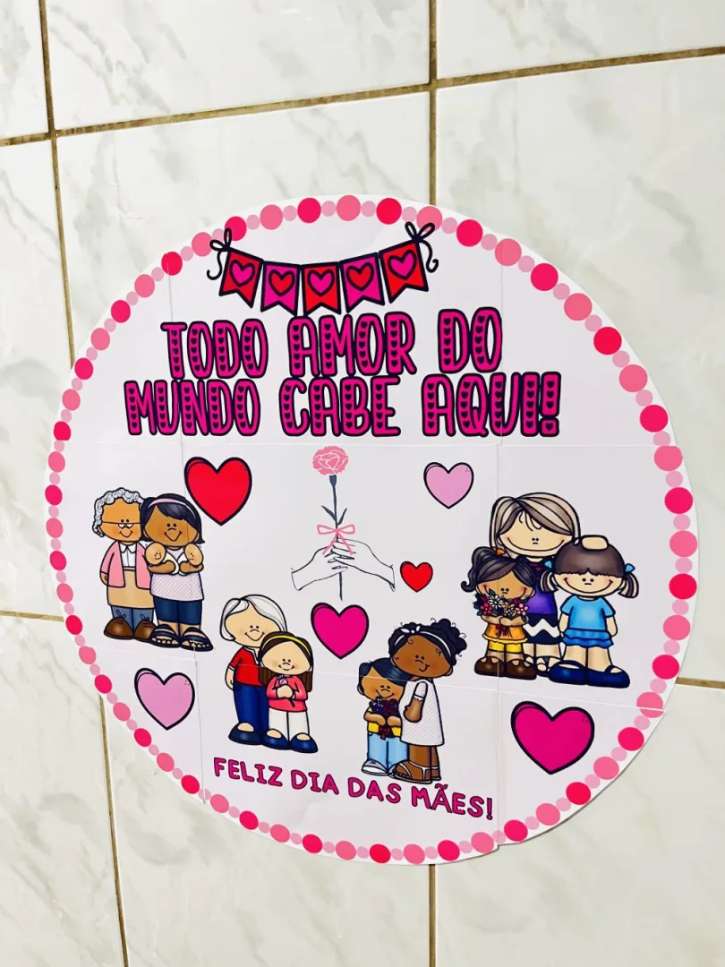 Painel Dia das Mães Redondo — Pronto para Imprimir — imagem 2
