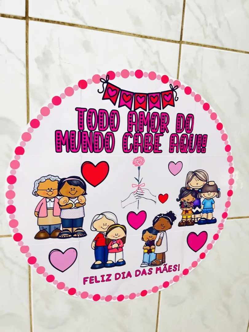 Painel Dia das Mães Redondo — Pronto para Imprimir — imagem 3