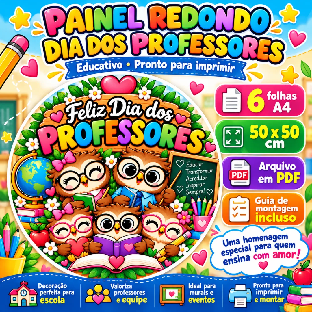 Painel Dia do professor PP - Educação Infantil em PDF — imagem 2