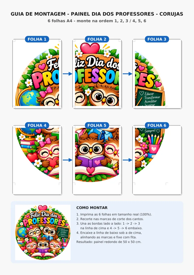 Painel Dia do professor PP - Educação Infantil em PDF — imagem 3
