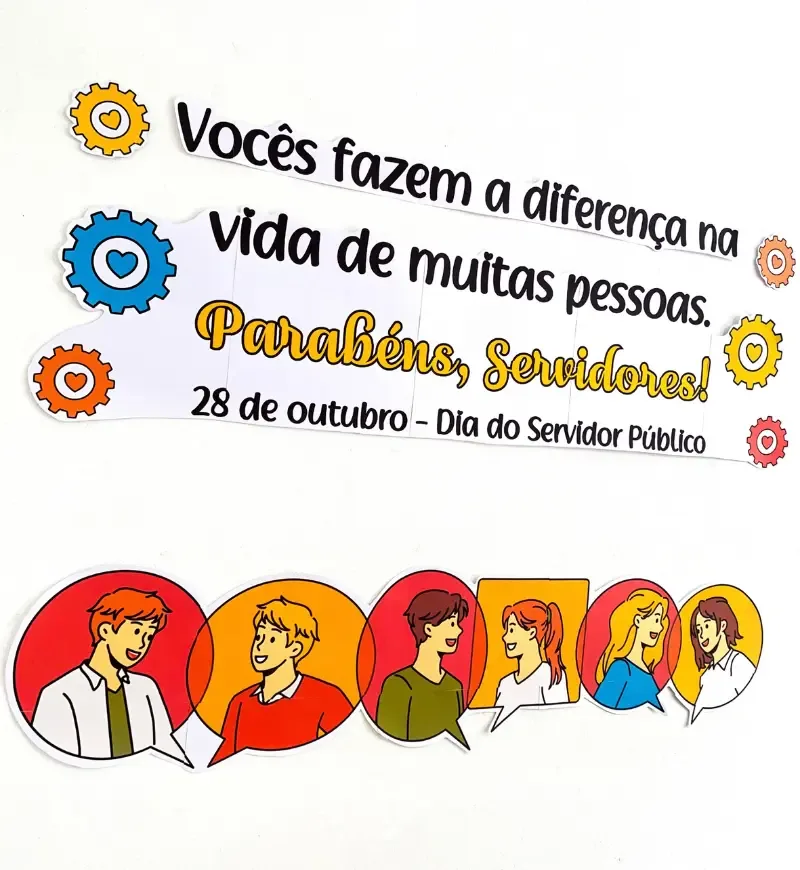 Painel Decorativo Dia do Servidor Público - PDF para Impressão — imagem 3