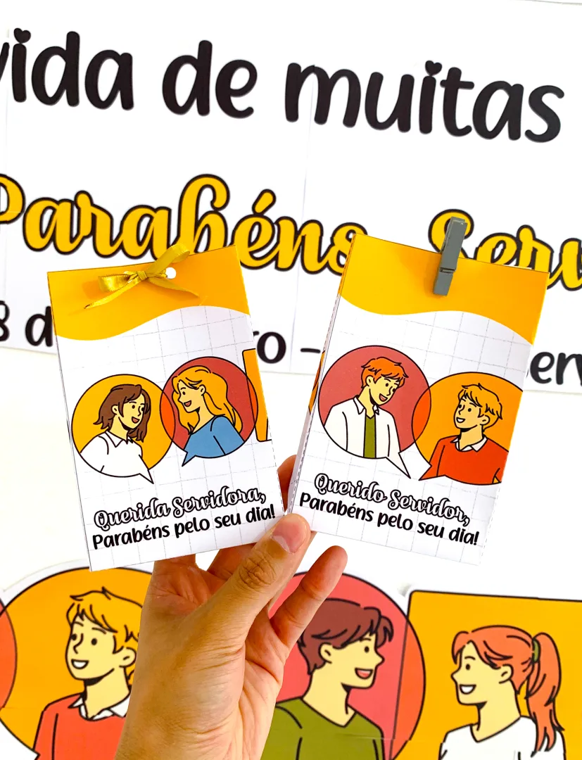 Painel Dia do Servidor Público para Imprimir em PDF com Sacolinha de Lembrancinha — imagem 3