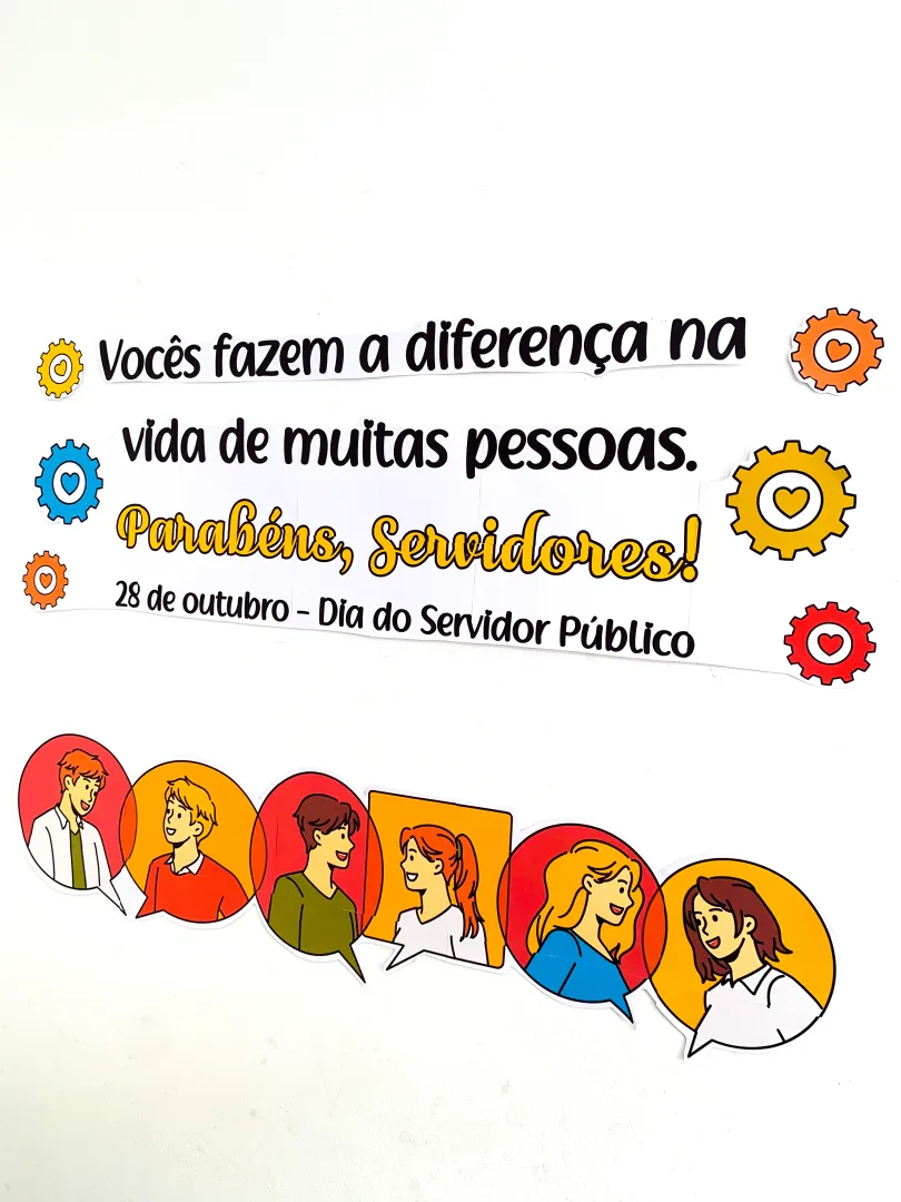 Painel Dia do Servidor Público para Imprimir em PDF com Sacolinha de Lembrancinha — imagem 4