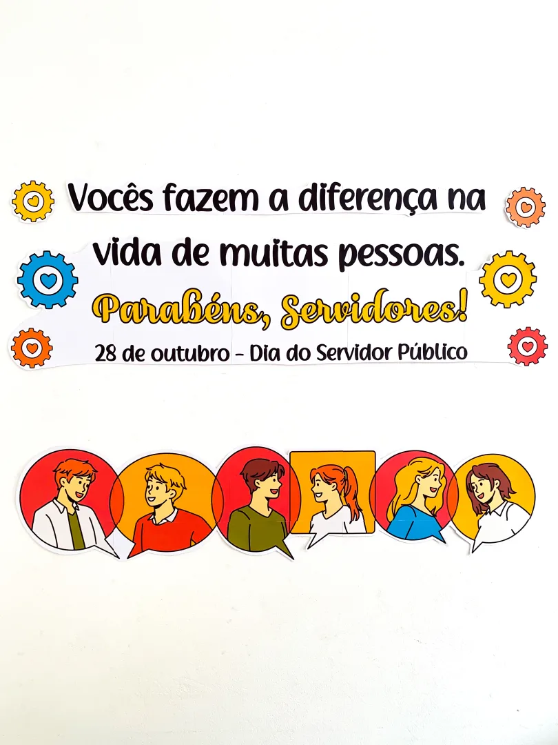 Painel Dia do Servidor Público para Imprimir em PDF com Sacolinha de Lembrancinha — imagem 2