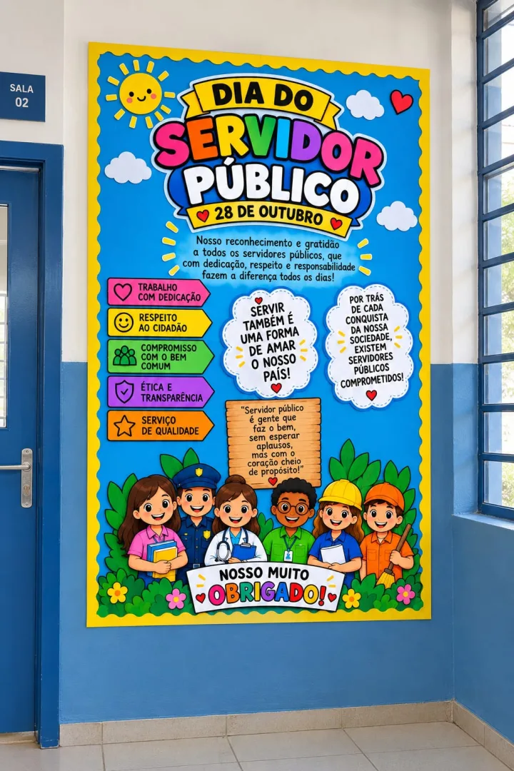 Painel Dia do Servidor Público - PDF para Imprimir — imagem 2