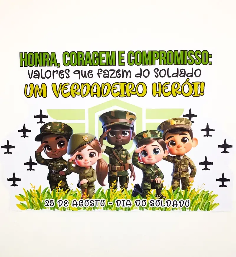 Painel Dia do Soldado - Honra e Coragem | Arquivo em PDF — imagem 2