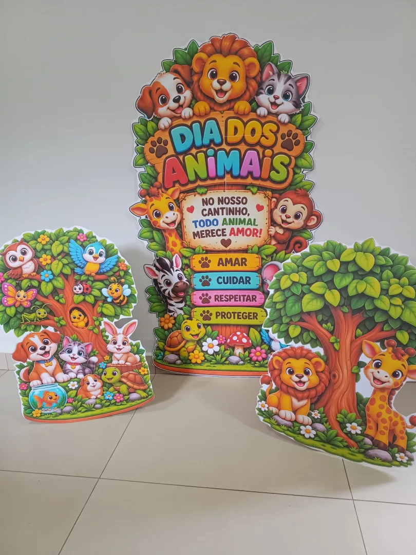 Painel Dia dos Animais - 2 Totens - PDF — imagem 3