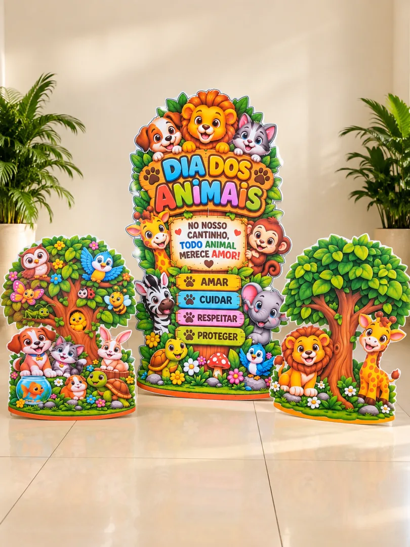 Painel Dia dos Animais - 2 Totens - PDF — imagem 6