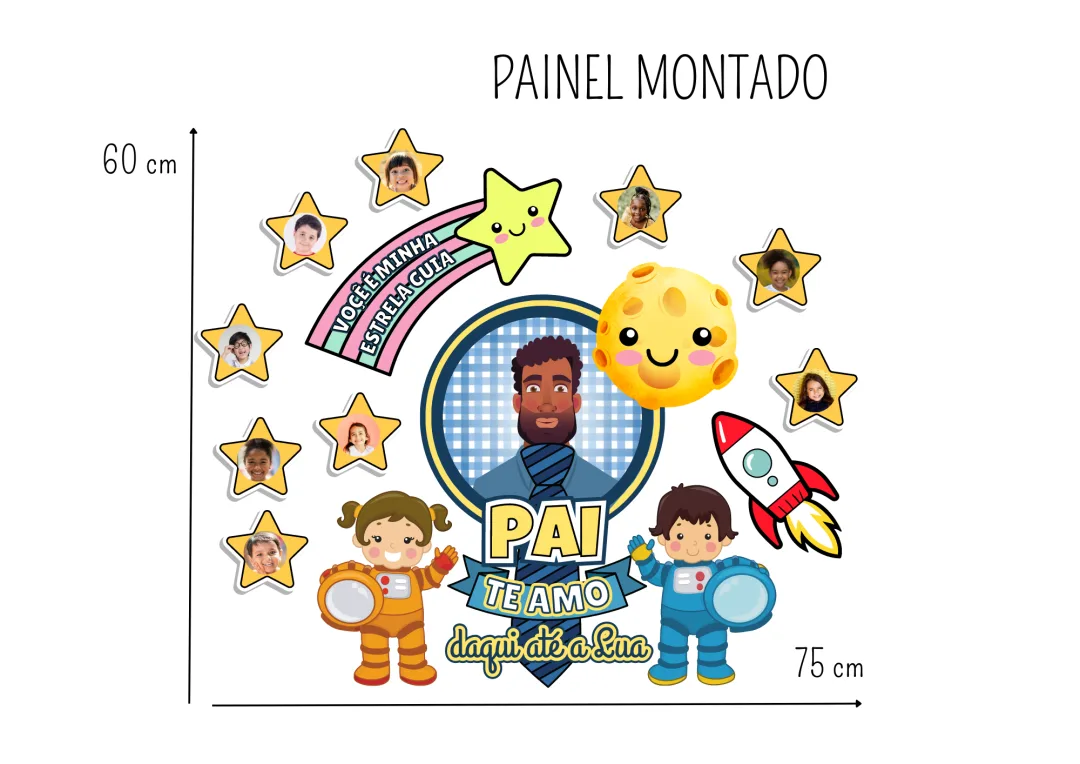 Painel Dia dos Pais Tema Estrelas — imagem 5