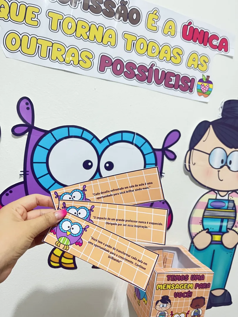 Painel Dia dos Professores + Caixa de Mensagens / PDF pronto para imprimir  — imagem 2