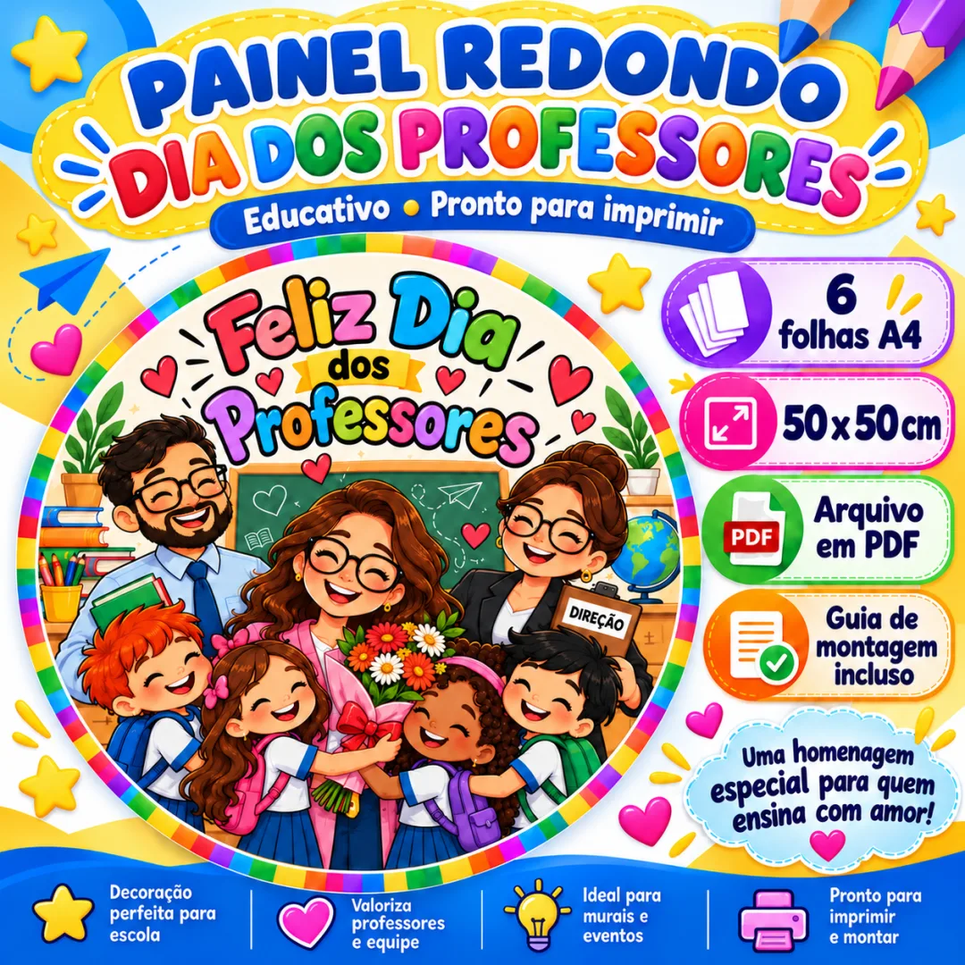 Painel Dia dos professores PP - Educação Infantil em PDF — imagem 3