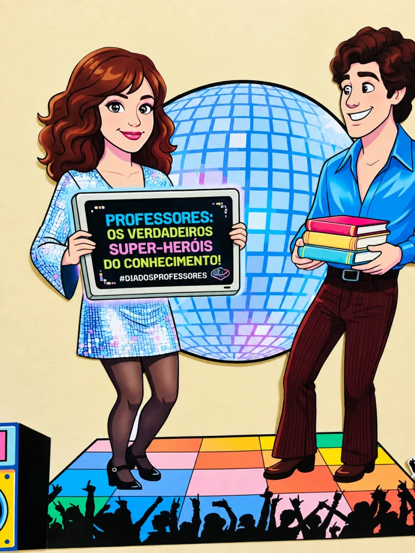 Painel Dia dos Professores – Tema Anos 80 - Em PDF — imagem 2
