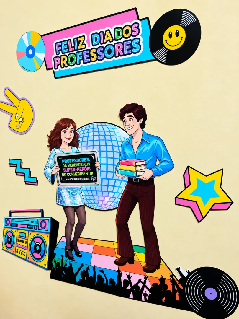 Painel Dia dos Professores – Tema Anos 80 - Em PDF — imagem 6