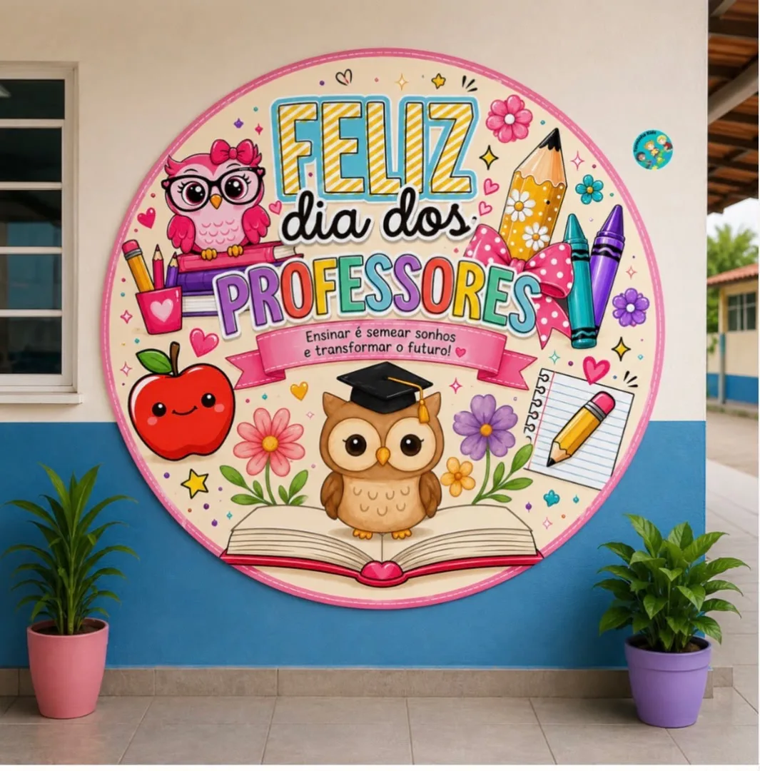 🌸📚 PAINEL DIA DOS PROFESSORES 🍎✨  Um painel lindo e cheio de carinho para homenagear aqueles que fazem a diferença to — imagem 2