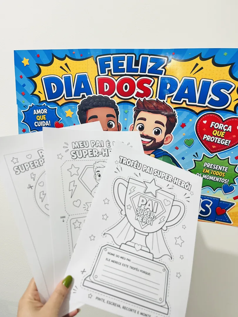 Painel e Atividades Dia dos Pais – Pais Super-Heróis 💙 — imagem 2