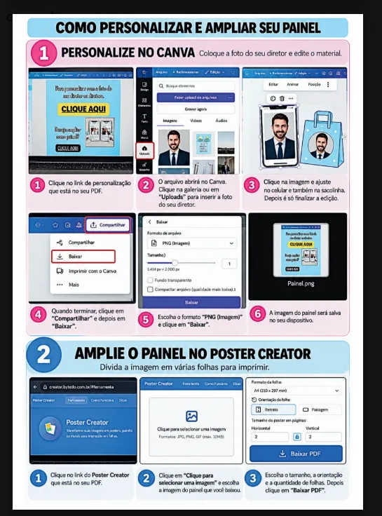 Painel Editável – Dia do Diretor Escolar em PDF  — imagem 4