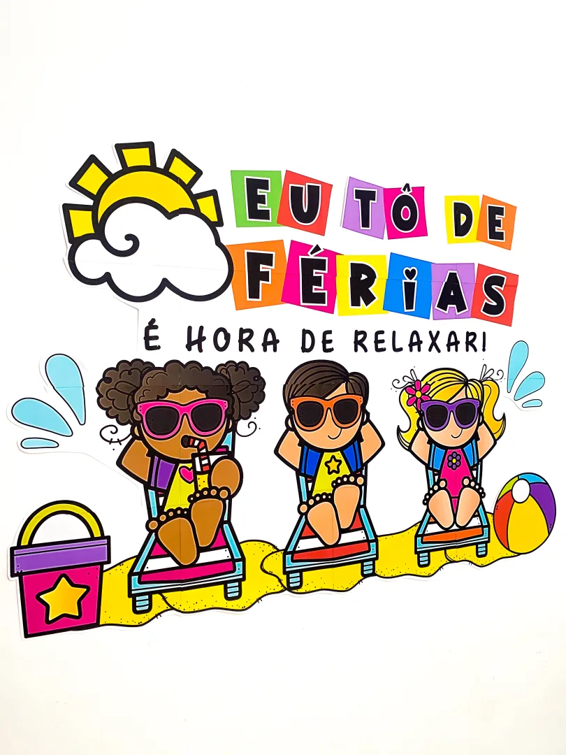 Painel Eu Tô de Férias Educação Infantil e Anos Iniciais em PDF — imagem 5