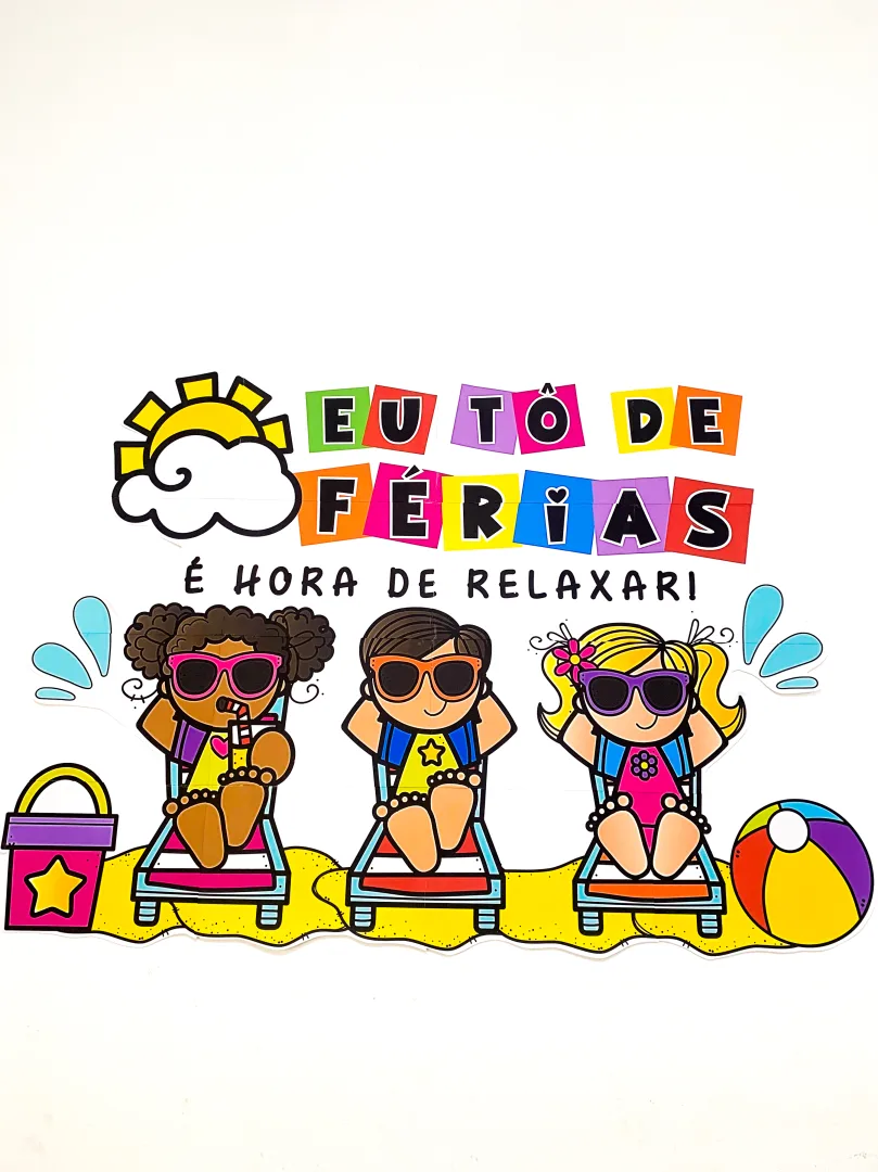 Painel Eu Tô de Férias Educação Infantil e Anos Iniciais em PDF — imagem 3