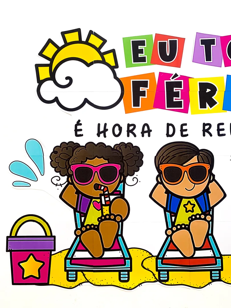Painel Eu Tô de Férias Educação Infantil e Anos Iniciais em PDF — imagem 2