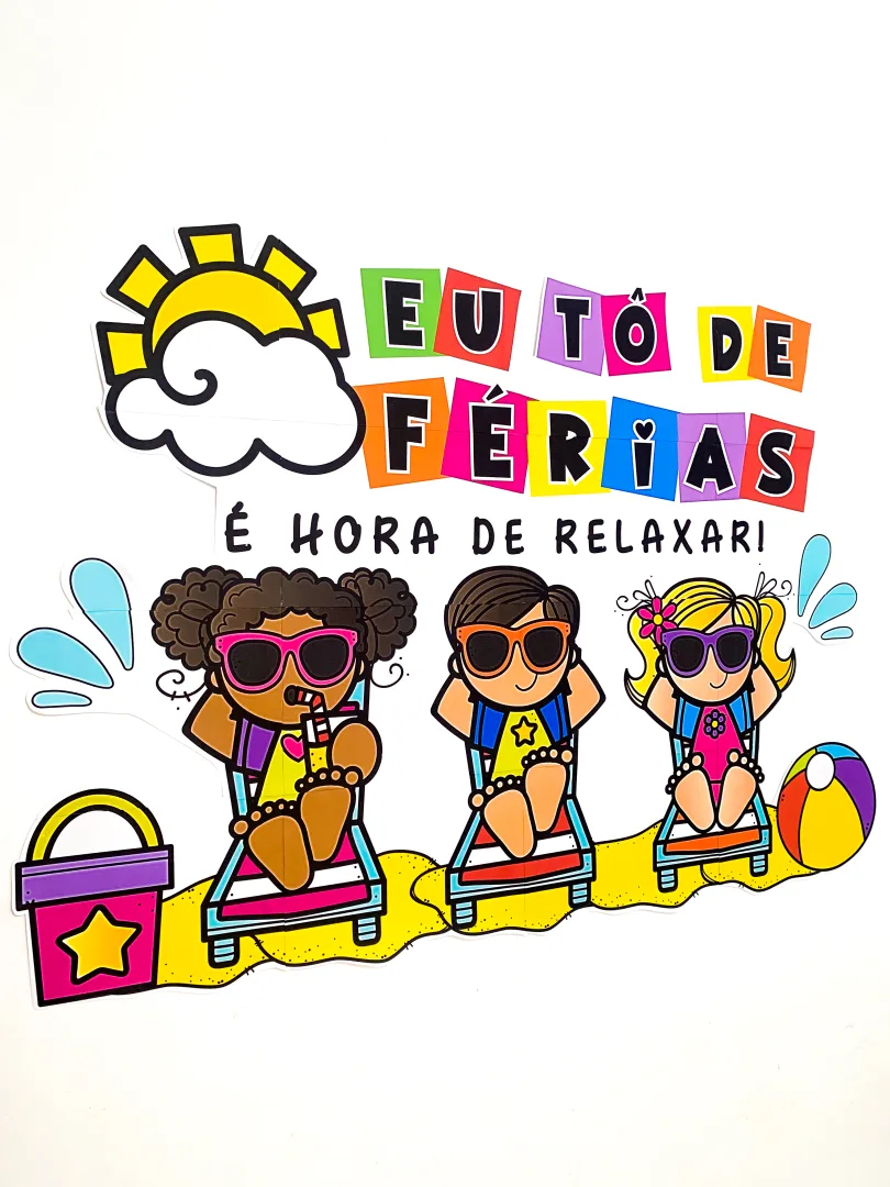 Painel Eu Tô de Férias Educação Infantil e Anos Iniciais em PDF — imagem 6