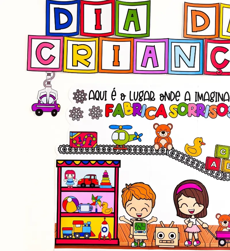 Painel Fábrica de Brinquedos Dia das Crianças em PDF — imagem 3