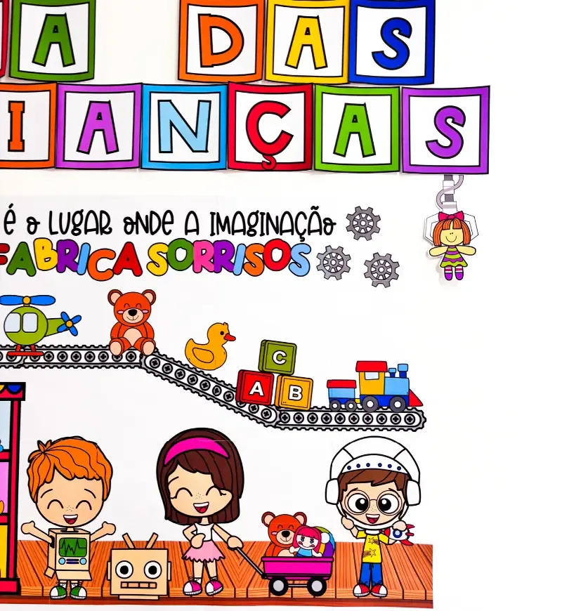 Painel Fábrica de Brinquedos Dia das Crianças em PDF — imagem 4