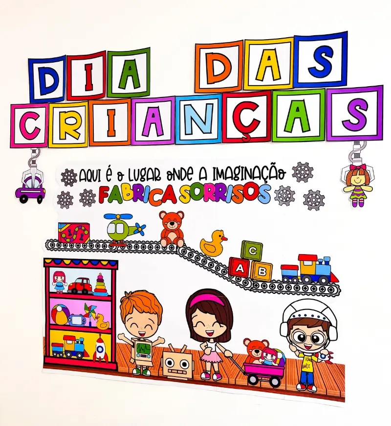 Painel Fábrica de Brinquedos Dia das Crianças em PDF — imagem 5