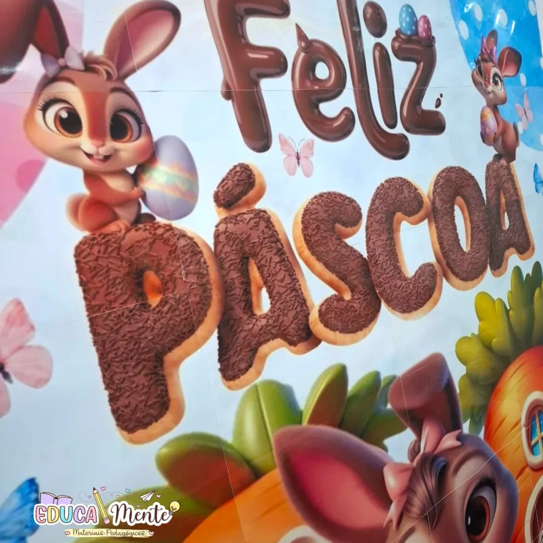 🩷 🐇PAINEL FELIZ PÁSCOA SUPER FOFO COELHINHOS 🐇🩵 — imagem 3