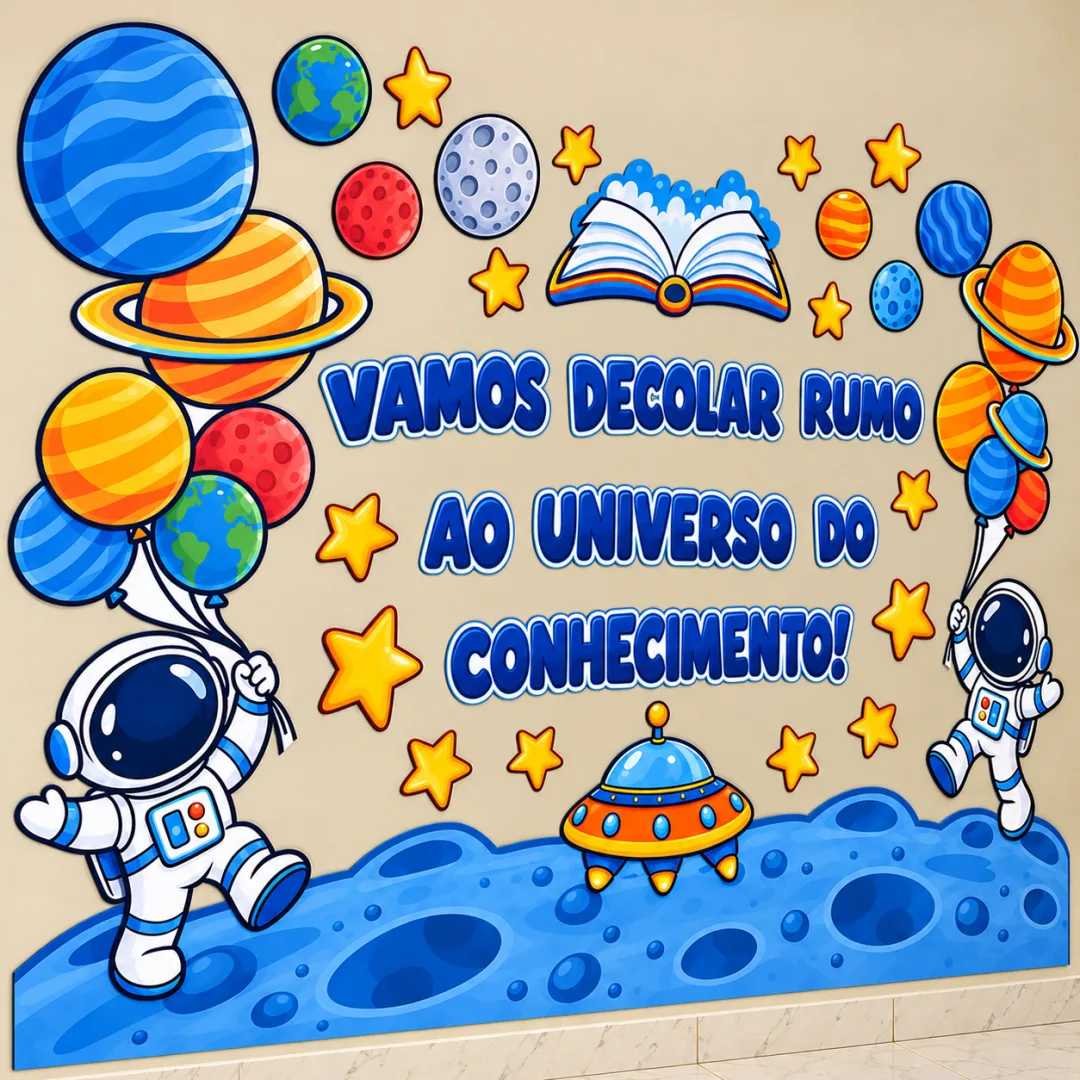 Painel Fundo de Sala - Universo em Conhecimento - PDF - 94 Folhas-Infantil e Fundamental I — imagem 3