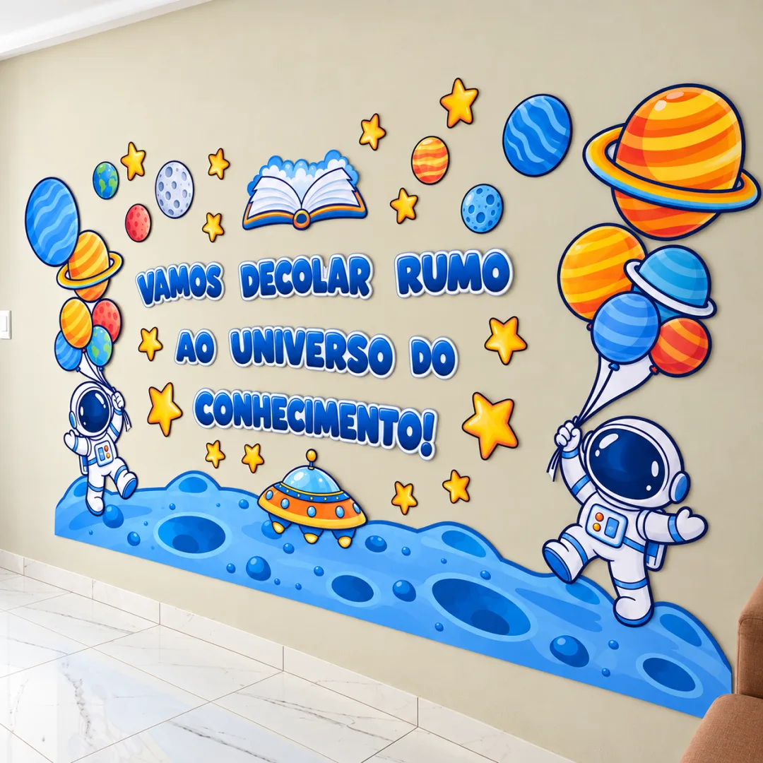 Painel Fundo de Sala - Universo em Conhecimento - PDF - 94 Folhas-Infantil e Fundamental I — imagem 4