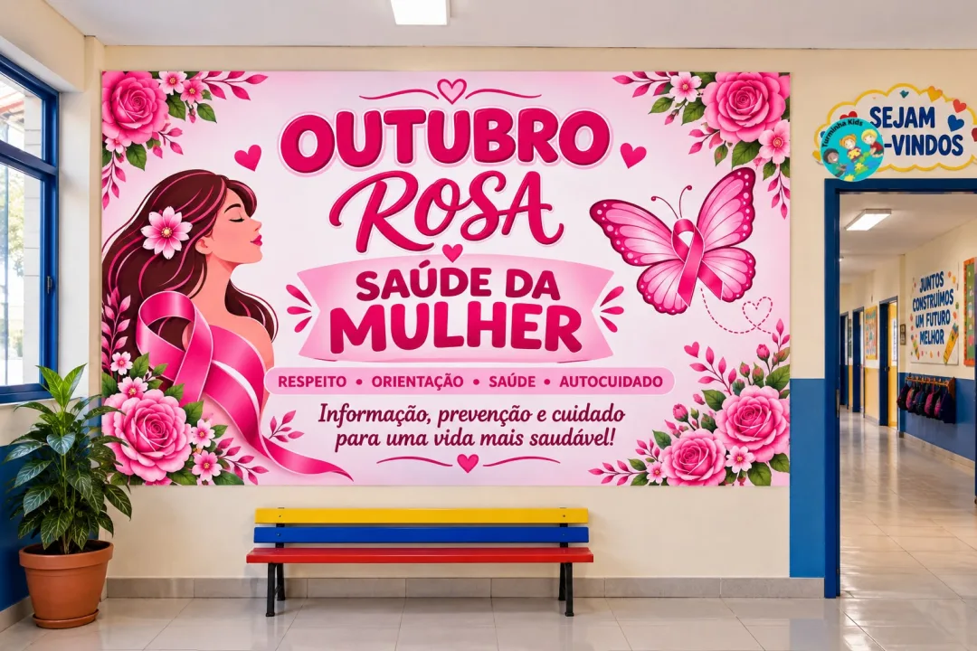 🌸💗 PAINEL GRANDE – OUTUBRO ROSA 💗🌸  Um painel lindo e especial para deixar sua escola ainda mais acolhedora neste Ou — imagem 2