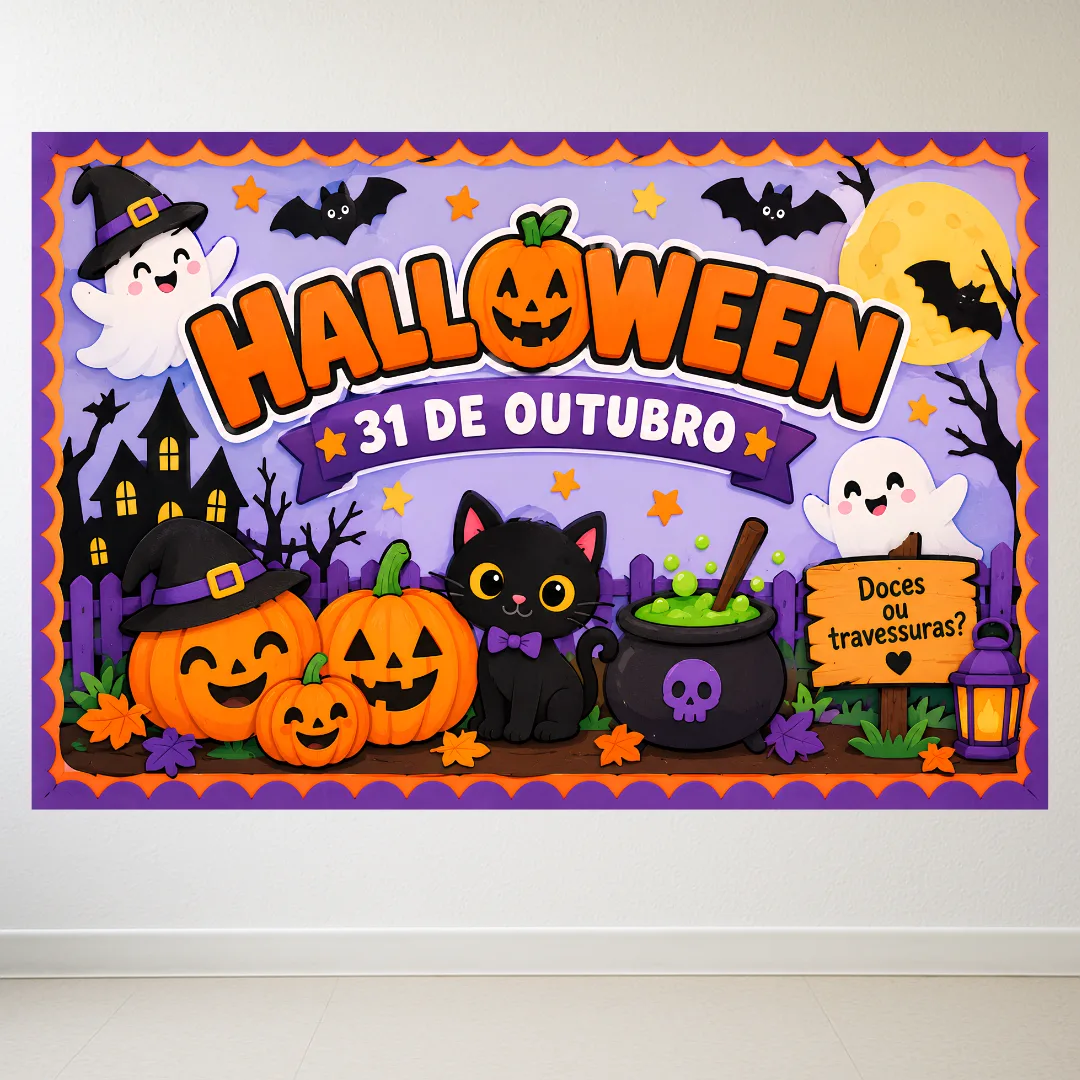 Painel Halloween (Ampliado em 8 e 18 Folhas A4) — imagem 2