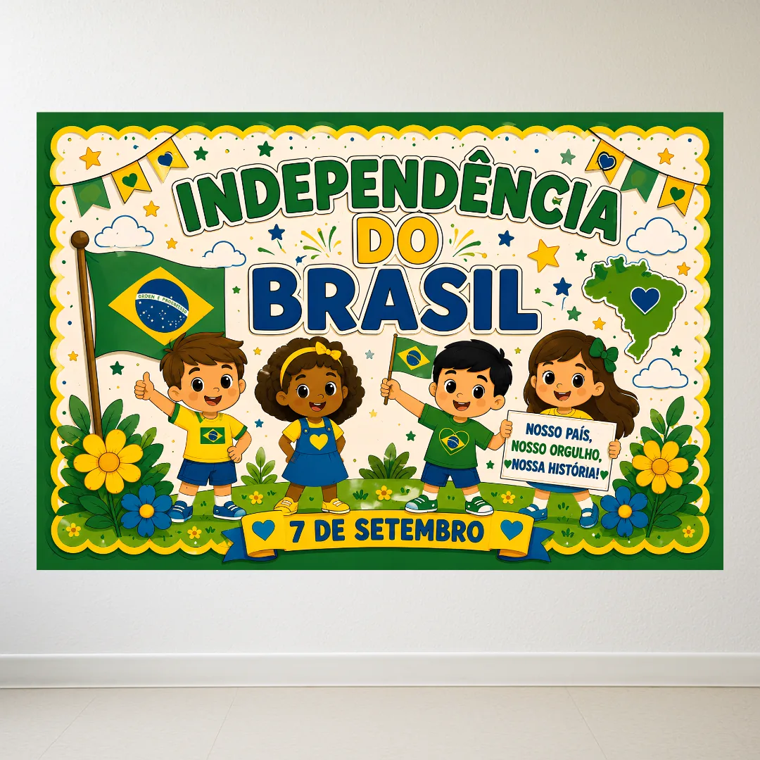 Painel Independência do Brasil (Ampliado em 8 e 18 Folhas A4) — imagem 2