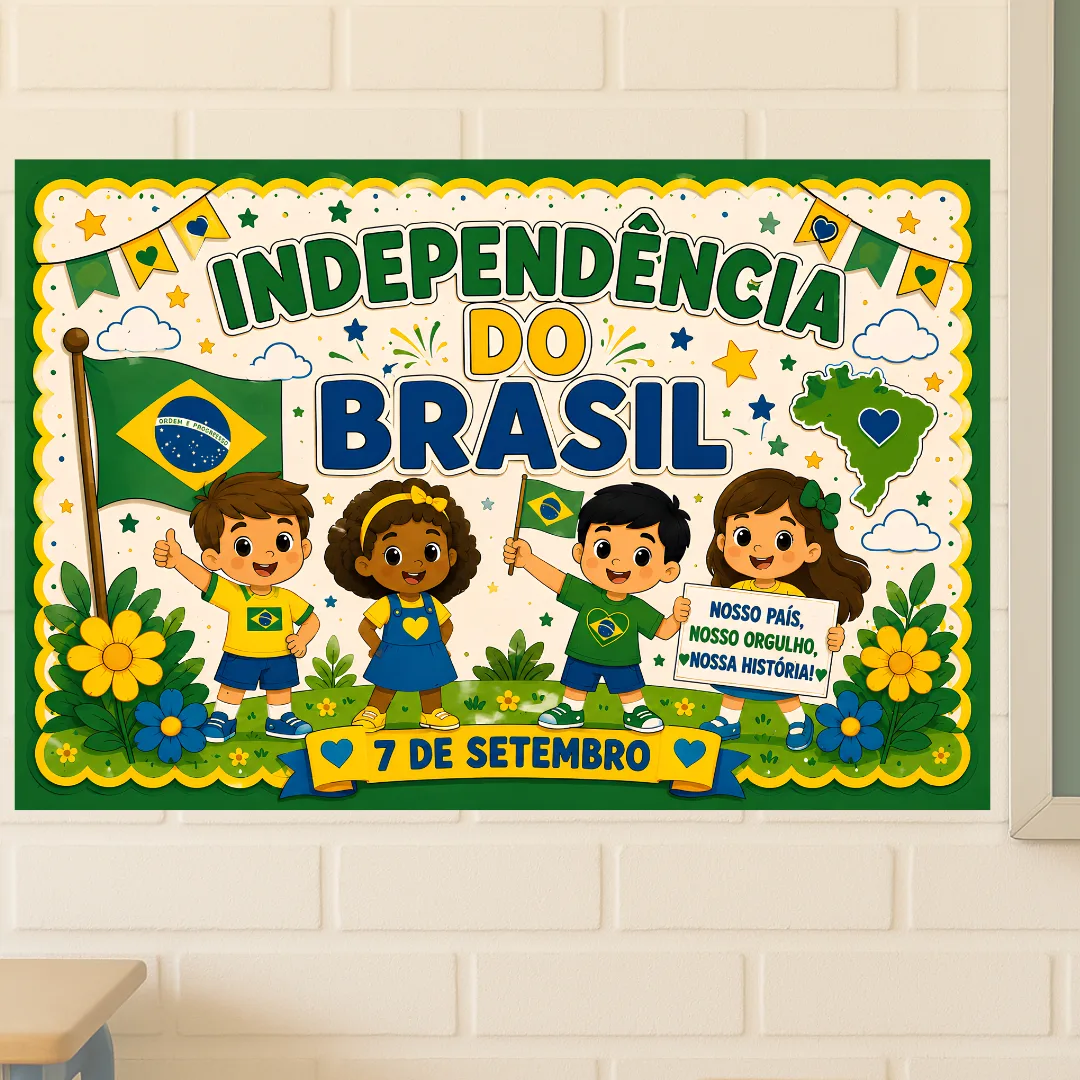 Painel Independência do Brasil (Ampliado em 8 e 18 Folhas A4) — imagem 3